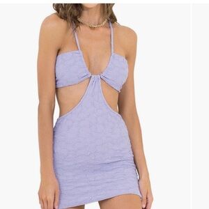 Lavender Cutout Mini Dress